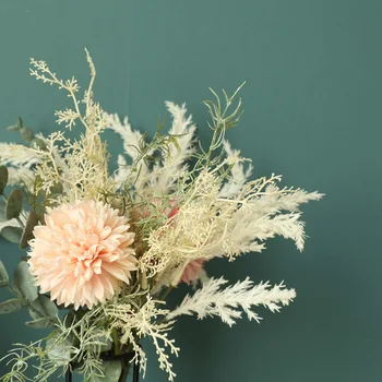 INS NAUJŲ Dirbtinių Gėlių Kiaulpienių Eukalipto Hibridas Puokštė Vestuvių Žaliųjų Augalų Apdaila Namo Apdaila Netikrą Gėlių
