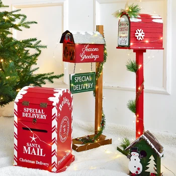 Kalėdų papuošalų, paukščių namai grindų el. pašto dėžutės pašto dėžutė šeimos kambarinė ir lauko apdailos rankų darbo medinių amatų pašto dėžutę šalis