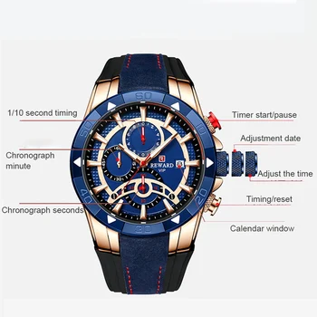 ATLYGIS Chronograph Mens Watches Prekės Prabanga Atsitiktinis Sporto Data Kvarco Silikono Laikrodžius Vandeniui Vyrų Riešo žiūrėti Vyras