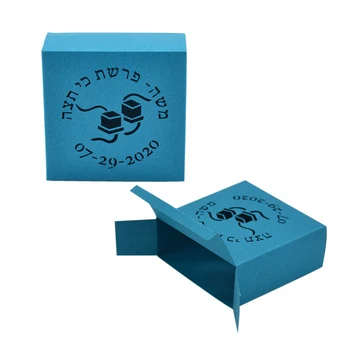 Unikalus Tefillin Baras Mitzvah Žydų Šalis Užsakymą Hebrajų Pjovimas Lazeriu Žalsvai Pakavimo Dėžės