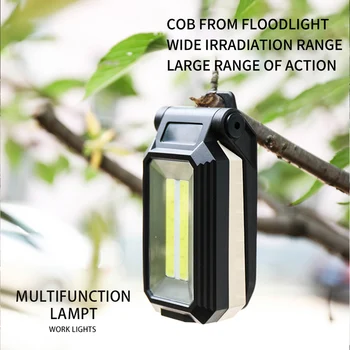 LEADLY LED Darbo Šviesos Magnetinis Įkrovimo COB Darbą Šviesos diodų (LED) Kabo Magnetinis Šviesos 180° Pasukama USB Kabelis Lauko Kempingas Lempa