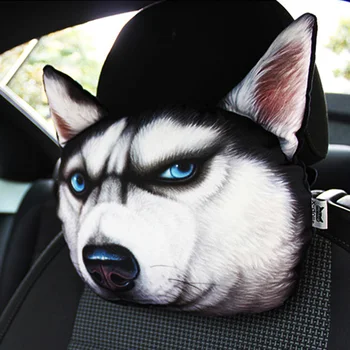 Automobilių Pagalvėlės auto pagalvėlės Puikus 3D Atspausdintas Gyvūnų Veidą, automobilių Sėdynių užvalkalai Kaklo Auto Saugos Pagalvėlės Prekes