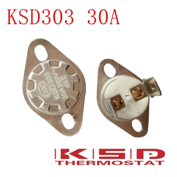 5vnt/daug KSD301/KSD303 115C 115 Laipsnių Celsijaus 30A250V N. C. Normaliai Uždarytas Keramikos Jungiklis, Termostatas, Temperatūros jungiklis