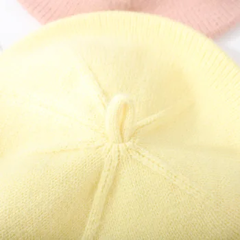 Korėjos Stiliaus Vaikų Beretė Saldainiai Spalvos Megztus Skrybėlę Minkštas Merginos Vilnonių Skrybėlę Moliūgų Skrybėlę Rudens Ir Žiemos Atitikimo