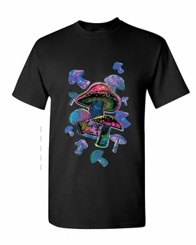 Spalvinga Neon Grybai T-Shirt Shrooms Psichodelinio Psilocibino Mens Tee Marškinėliai 23 30 40 50-ojo Gimtadienio Marškinėliai