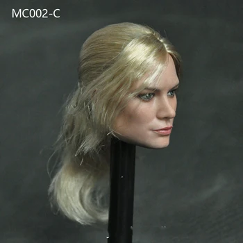 Sandėlyje 1/6 MC002 Brie Larson Moterų Galvos Skulptūra su geltonu Galiuku 12