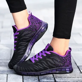 Mados Moterų Lengvi Sportiniai Bateliai, Lauko Sporto Batų Kvėpuojantis Akių Shoes Oro Pagalvės Nėrinių Zapatos Mujer
