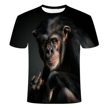 2020 nauja, vyriški t-shirt 3D spausdinimo gyvūnų beždžionė t-shirt vyrai/moterys trumpomis rankovėmis juokinga atsitiktinis mados visas rungtynes, t-shirt