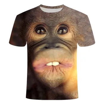 2020 nauja, vyriški t-shirt 3D spausdinimo gyvūnų beždžionė t-shirt vyrai/moterys trumpomis rankovėmis juokinga atsitiktinis mados visas rungtynes, t-shirt