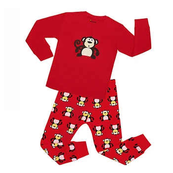 Vaikai Beždžionė Sleepwear Vaikai Medvilnės naktiniai drabužiai Berniukams, Mergaitėms Supermeno Pižama Kūdikių Pižamos Dydis 2T-8T 1-8Years