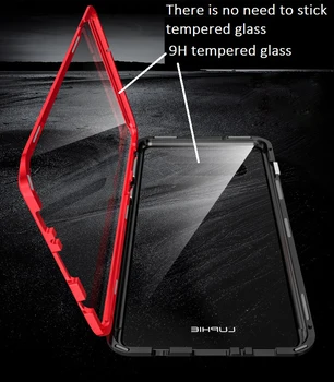 Pilną Apsauginį Magnetinį Atveju, Samsung Galaxy S10 Plus Atveju dvipusis Skaidraus Grūdinto Stiklo Atveju 