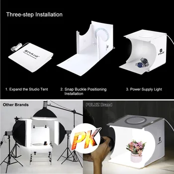 Stalinis LED Žiedo Švieslentę Lankstymo Portable Photo Studio Lauke Fotografijos Softbox šviesdėžės Studija Fotografavimo Palapinė Box Rinkinio