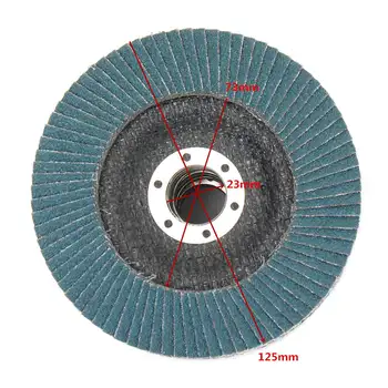 10vnt šlifavimo ratas atvartais 125mm 40/60/80/120 šlifavimo rato kampinis šlifuoklis smėlio diskas metalo plastiko mediniai poliravimo įrankis A65