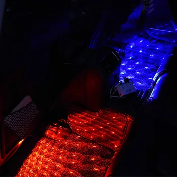 USB Led Automobilio Salono Atmosfera, Šviesos Snukio Šviesiai Aplinkos Lempa Su USB Belaidžio Nuotolinio Muzikos Valdymo Keliais Režimais