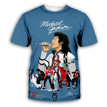 PLstar Kosmosas Mada Drabužiai Vyrams/Moterims T-shirt 3d Spausdinimo Michael Jackson, T-Marškinėliai, Unisex Plius Dydis Tee Marškinėliai Vasaros lašas shippi