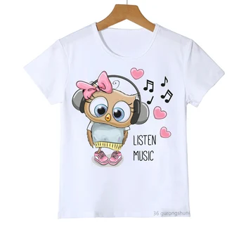 Kūdikių marškinėliai Kawaii Mielas Paukštis Animacinių filmų Modelio marškinėliai Mados Naujų Vasaros Harajuku Berniukas Mergaitė Balta vaikų drabužių berniukai/mergaitės