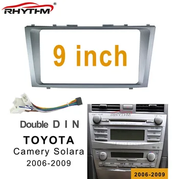 9 colių Automobilinis Fasciją Skydelis Brūkšnys Montavimo Komplektas Toyota Camry Solara 2006-2009 stereo Adapteris Dvigubo Din Car DVD Rėmo Garso