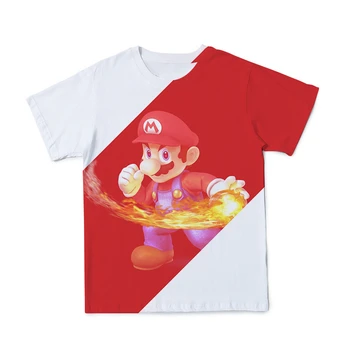 Berniukų Ir Mergaičių Vasaros 3D Marškinėliai Mario Spausdinimo Vaikų Drabužiai Klasikinis Žaidimas marškinėliai Hip-Hop Vaikai Mados Juokinga t-shirt