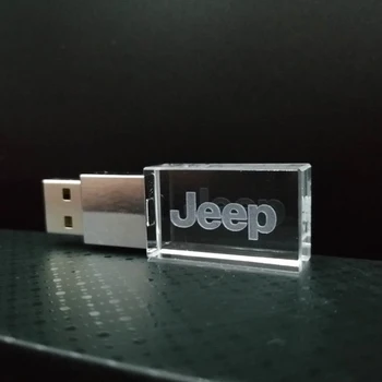 Naujas Automobilis JEEP Logotipas kristal + metalen USB 