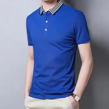 Trumparankoviai marškinėliai vyriški laisvalaikio paprasta dugno marškinėliai pusė rankovėmis drabužius 2574