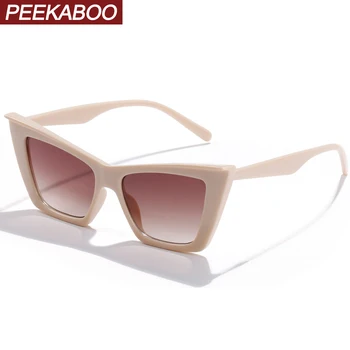 Peekaboo aikštėje rėmo akiniai nuo saulės moterims, katės akis 2021 mados ponios saulės akiniai smėlio uv400 vasaros stilius derliaus pigūs žalia