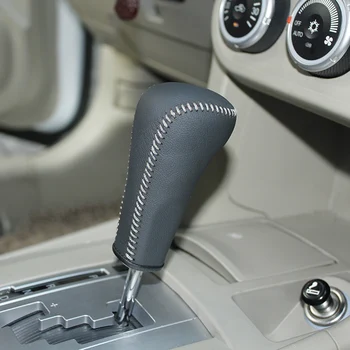 Atveju ppc natūralios Odos perjungimo rankenėlės dangtelis Mitsubishi ulonas automobilių dangtelį ant pavarų perjungimo rankenėlės pavarų lazdą cpr pen