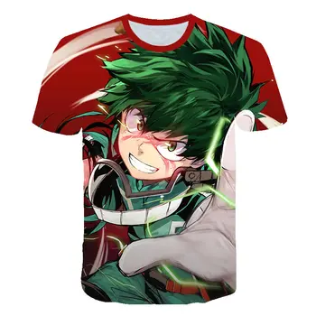 Boku No Hero T Shirt Mano Herojus akademinės bendruomenės vyrų T-Shirt Visi Gali 3D Spausdinimo tshirts Cosplay NUOVO Anime Trumpas Rankovės Atsitiktinis Viršų