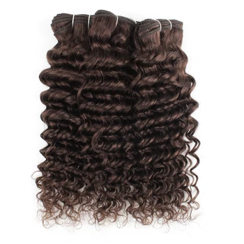 Kisshair spalva #2 giliai banga plaukai ryšulių 3/4 vnt tamsiausios rudos Peru žmogaus plaukų pratęsti 10 iki 24 colių ne remy plaukų ataudų