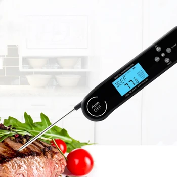 Elektroninis Skaitmeninis Ekranas Maisto Termometras CH-209 Vandeniui Balso Signalo Grilis Mėsos Termometras