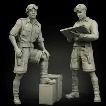 1/35 senovės Britų pareigūnai Šiaurės nustatyti 2 Dervos pav Modelis rinkiniai Miniatiūriniai gk Unassembly Unpainted