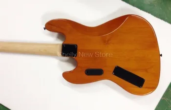 Shelly naują parduotuvę gamyklos užsakymą gamtos flame maple top alksnis įstaiga 4 stygos juoda tiltas aktyvus vielos Džiazo elektrinė bosinė gitara