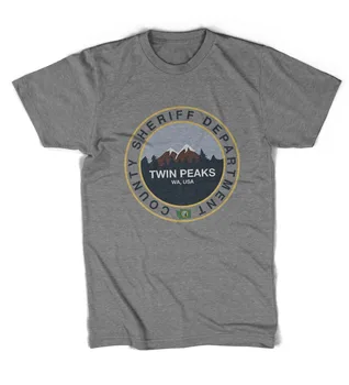 2019 Naują Atvykimo Vyrų Mados Twin Peaks Apygardos Šerifo Departamento Unisex Marškinėliai Visų Dydžių marškinėliai, dizainas