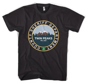 2019 Naują Atvykimo Vyrų Mados Twin Peaks Apygardos Šerifo Departamento Unisex Marškinėliai Visų Dydžių marškinėliai, dizainas