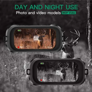 NV400DB HD Skaitmeninis Naktinio Matymo Žiūronai LCD Ekraną, Infraraudonųjų spindulių (IR) vaizdo Kameros Imtis Foto Video Iš 300m Naktį Medžioklės Akiniai
