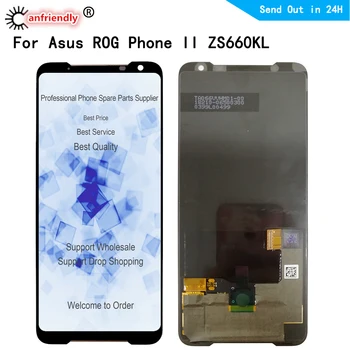 LCD Asus ROG Telefono II ZS660KL I001DA LCD Touch Panel Ekrano Jutiklis skaitmeninis keitiklis Su karkasu montavimas ASUS ROG2 ZS660KL