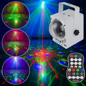 LED Disco Lazeris Šviesos RGB Projektoriaus Šalies Žibintai 60 Modeliai DJ Magija Kamuolys Laser Šalis Atostogų Kalėdų Scenos Apšvietimo Efektas