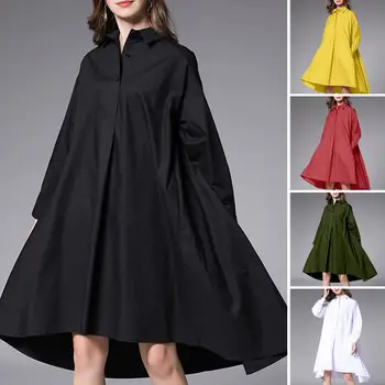 Stilingas ZANZEA Moterų Ilgas Rankovėmis Marškinėliai Suknelė 