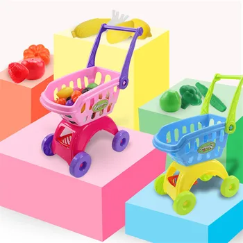 25Pcs Classic Mini Pirkinių Vežimėlio Krepšelį Apsimesti Žaisti Švietimo Žaislai Vaikams Mergaitėms Modeliavimas Vaisių vaikų Žaislų Dovanos