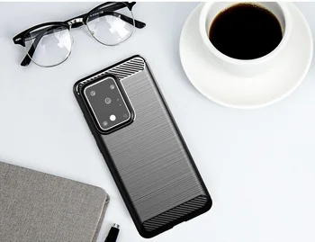 Soft Black case for Samsung Galaxy S20 ultra, anglies serija nuo caseport