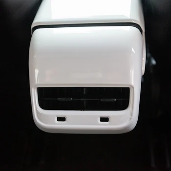 Galinės Oro Ventiliacijos Angos Dangtelio Apdaila Anti-scratch Už Tesla Model 3 Y Automobilių Reikmenys Anglies Pluošto ABS USB skylę Dangtis