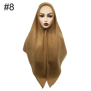 110*110cm musulmonų Blizgančiais hijab šalikas malaizija skarelė moterų moterų kvadratinės skaros galvos apsiaustas foulard femme musulman