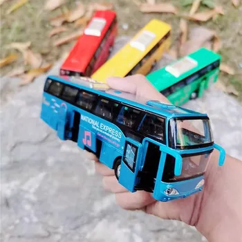 Pardavimas 1:50 5 durų lydinio kelionė autobusu, modelis,modeliavimas die-casting vaikų žaislas automobilis,garso ir šviesos traukti atgal,nemokamas pristatymas