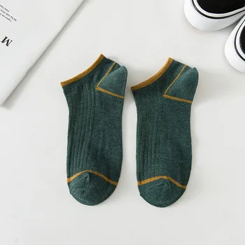 Pavasarį ir rudenį nauji vyriški laisvalaikio trumpas grynos medvilnės kojinės šiltos kojinės
