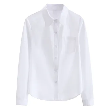 JK Vienodas Rudenį Balti Marškiniai Naujas Paprastas Marškinėliai Moteriška Kolegijos Vasaros Aštrių Apykaklės trumpomis Rankovėmis Palaidinė Japonijos Moterų Top blusas