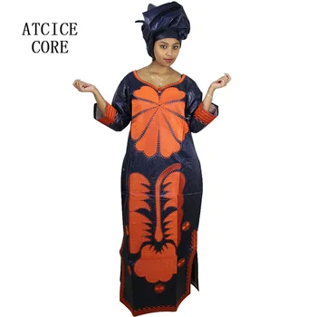 Afrikos suknelės moteris heidi bazin riche siuvinėjimo dizainą ilga suknelė LA045