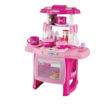Vaikų virtuvės žaislas Modeliavimas Virtuvės Valgių gaminimo Indai Žaisti Namus, Vaikų Modeliavimas, Apšvietimas, Garso Virtuvė Žaislų Rinkinys