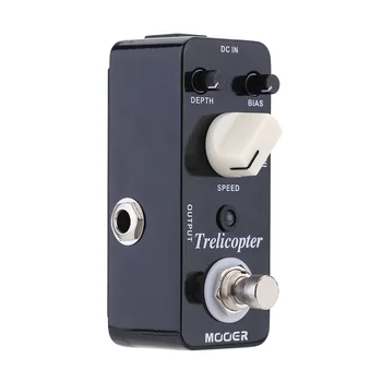 Mooer Trelicopter Micro Mini Optinė Tremolo Efektu Pedalas Elektrinės Gitaros Tiesa Apeiti