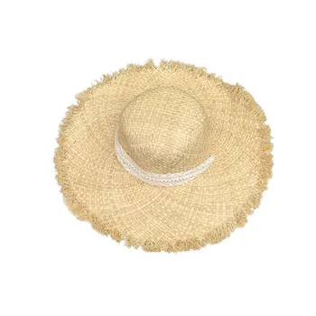 Šiaudų skrybėlę moterų vientisos spalvos, vasaros, sulankstomas žvejys skrybėlę nuo saulės skrybėlę nuo saulės paplūdimyje saulės skrybėlę