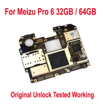 Originalus Atrakinti Bandymo Darbo Mainboard Meizu Pro 6 Pro6 32GB 64GB Telefonas Plokštė Kortelės Mokestis Grandinių Flex Kabelis Pakeitimo