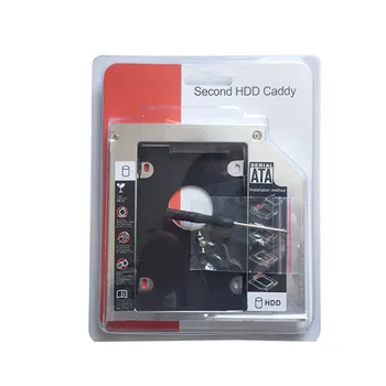 9.5 MM 2nd HDD SSD Kietąjį Diską Caddy Adapteris, skirtas Dell Alienware M14x R1 R2 R3(Dovanų Optinis įrenginys bezel )